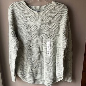 Sonoma Mint open weave sweater